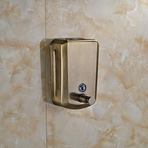 YHSGY Seifenspender Wand Befestigter Antiker Seifenspender-Flüssigseifenkasten Der Bronze-800Ml Für Das Badezimmer