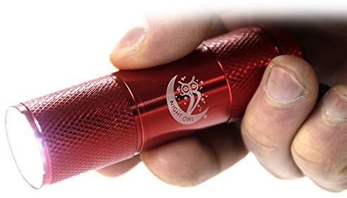 Night Owl LED Torch, Pocket Torch, Very Bright Torch, Aurora - Red