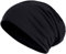 Hatstar 2in1 Reversible Damen Beanie | Damen und Herren Mütze | Baumwoll Sommermütze | Fahrradmütze (1 farbig | schwarz)