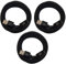 i! - 3X 50cm Premium Nylon USB Verlängerung Verlängerungskabel - A-Stecker auf A-Buchse - schwarz