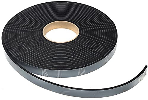EPDM Mousse noire Longueur : 10 m Rouleau de 10 m Adhésif d'un côté (20 mm x 5 mm)