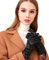 ZLUXURQ Handschuhe Damen Schwarz Weiche Lammfell Leder Touchscreen und mit Kaschmir gefüttert Winter handschuhe,bequem und warm.