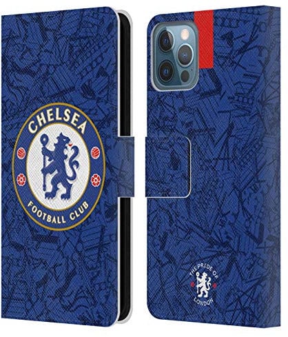 Head Case Designs Officially Licensed Chelsea Football Club Home 2019/20 Kit Leather Book Flip Case Cover Compatible With Apple iPhone 12 / iPhone 12 Pro