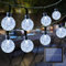 BrizLabs Guirnalda Luces Exterior Solar, 20M 100 LED Luces Led Solares Exteriores Bola de Cristal Impermeable 8 Modos Cadena de Luces Decoración para Jardín Terraza Patio Boda Fiesta, Blanco Frío