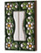 Lot de carreaux en céramique avec chiffres et lettres - Motif floral - Vert, taille : 7,5 cm x 5 cm, cadres de 2 à 10 carreaux (bordures (en lot))