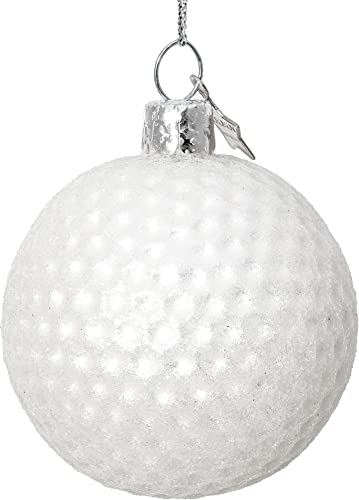 SIKORA Golfball besondere Weihnachtskugel Glas Christbaumschmuck Deko Figur Weihnachten Anhänger Ornament - Trend Line - BS522