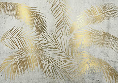 decomonkey Fototapete Palmen Natur, 400x280 cm, XXL, Laub Pflanzen Abstrakt