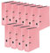 Original Falken 10er Pack PastellColor-Ordner. Made in Germany. 8 cm breit DIN A4 Pastell-Farbe Flamingo-Pink Ringordner Aktenordner Briefordner Büroordner Plastikordner Schlitzordner Motivordner