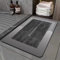 Super Absorbent Floor Mat,Badteppich Badezimmerteppich,Duschteppich,Badvorleger Rutschfest Waschbar,Home Badematte,Soft Floor Mat for Home,Schnell Trocknend Schmutzabweisende,Grauer Stein 70x120cm