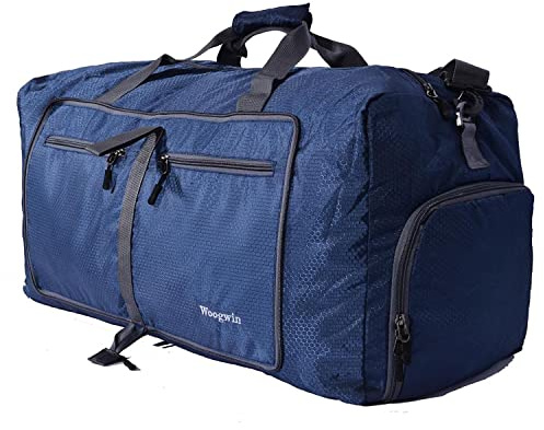 ehsbuy 60L Foldable Travel Duffle Bags for Men Women Large Holdall Waterproof Overnight Weekend Bags for Gym Luggage