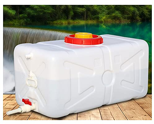 Reservoir eau Réservoir d'eau avec robinet 200l avec valve et conduite d'eau Parfait pour le stockage d'eau potable Réservoir d'eaux usées portable pour la maison Camping Pique-nique Bbq Vis(Size:80L)