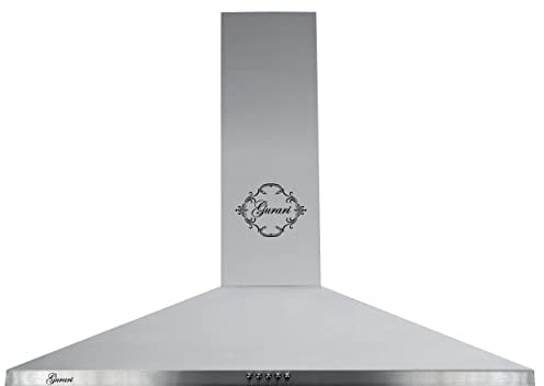 Gurari 147 Inox 90, Hotte aspirante murale 90 cm •1000m³/h•Hotte murale Luxe fabricant Gurari • 3 vitesses •1000m³/h •LED •Hotte Noir •Métal noir •Recirculation possible