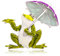 Jolie broche grenouille tenant un parapluie pour femme - Jolie broche grenouille en strass en émail - Broche de fête décontractée - Accessoires de vêtements - Cadeaux, Métal