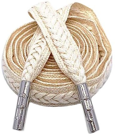 Cordon de serrage de rechange pour short, pantalon, sweat à capuche, cordons décoratifs en coton, beige