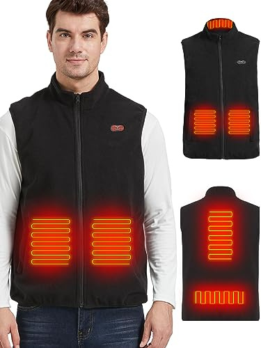 vapesoon USB Rechargeable Heated Vest for Men and Women - Heated Body Warmer with Adjustable 3-Level Temperature for Dog Walking, Skiing, Hiking, and Fishing (Battery Not Included)