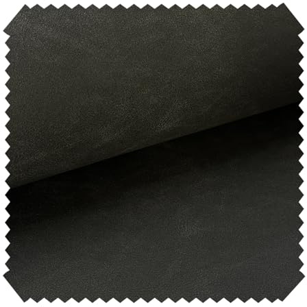 novely® DALLAS UV+ - Vintage Kunstleder - Möbelstoff in Wildleder-Optik - Schwer Entzündbares Lederimitat - Pflegeleichte Meterware 1lfm Farbe: 40 Anthrazit