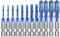 Tokiudeeir Hex Screw Thread Metric Tap Drill Bits Screw Machine HSS Compound Drill Hand Tools for Metal Steel Wood Plastic,12