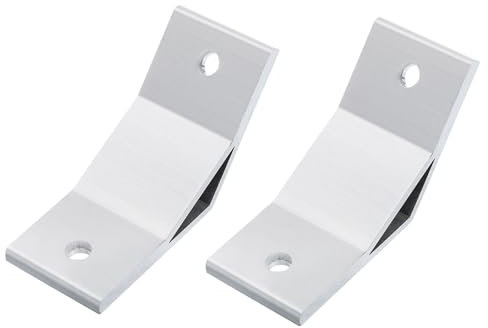QUARKZMAN 2pcs 135 Degrés Angle Aluminium Profil Coin Supports, Coin Orthèse Joint Connecteurs pour Série 5050 (Argent Blanc )