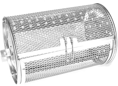 Namvo Air Fryer Chip Basket Stainless Steel Tower Rotisserie Basket 360° Rotating Rolling Grill Basket Grilled Cage(12 x 18CM)