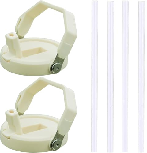 Dreamfocus 2PCS 40 oz Handle On Top Flip Straw Lid Replacement for Stanley 40 oz Cup Tumbler, Not for 30 oz