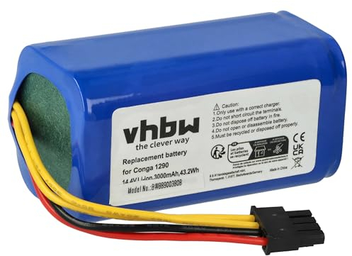 vhbw Akku kompatibel mit Cecotec Conga Summer P1S Saugroboter (3000 mAh, 14,8 V, Li-Ion)