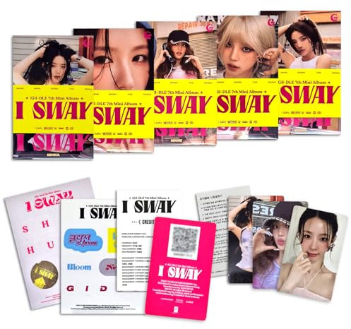 (G)I-DLE - 7th Mini Album [I SWAY] (POCA Ver. - RANDOM Ver.) QR Card + Photocard + 2 Pin Button Badges + 4 Extra Phorocards