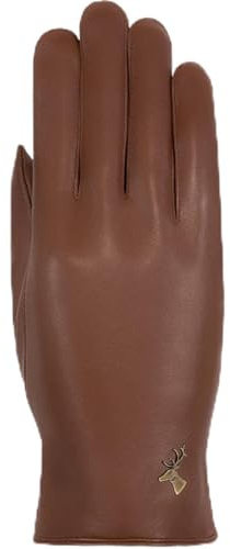 Schwartz & von Halen Handschuhe Damen - Ivy (cognac) - Leder - 100% Schafsleder (Nappa) - Futter: Kaschmir (15%) und Wolle (85%) - Cognac