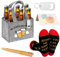 Lot de 5 cadeaux de bière pour hommes, cadeaux amusants pour hommes, sac à main pour 6 bouteilles de bière, avec chaussettes de bière, décapsuleur, pince à barbecue, carte de vœux, cadeaux de bière