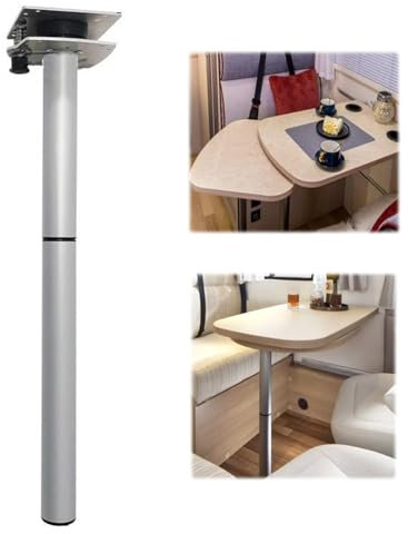 DJJYCTNM Pied de Table pour Camping-Car, Pied de Bureau Télescopique À Double Couche Rotatif À 360 °, Pied de Table Amovible en Alliage D'aluminium pour Yacht, Camping-Car