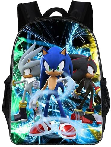 Soniic Backpack, Anime School Bag, School Rucksack, | 3D Printed Book Bags, Book Bags (44 * 29 * 12.5cm), for Fans