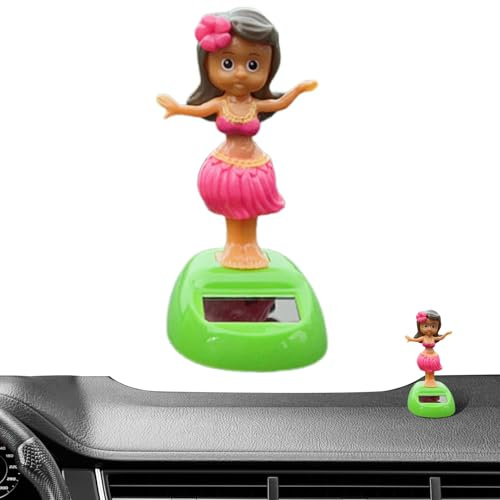 kinrguiyuez Dekorationen für das Armaturenbrett - Tanzende Hawaii-Mädchen Figuren für das Armaturenbrett,Wassergeschützt Wackelfigur Wetterfest Tischdekoration Für Homeoffice Terrasse