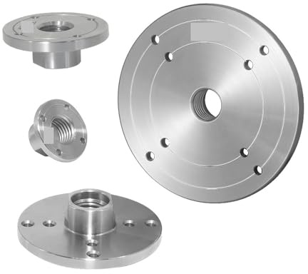 Piastra frontale for tornio for legno M33 M18 Mandrino filettato da 1 pollice 2 3 4 6 Piastra frontale for lavorazione del legno con flangia per la lavorazione del legno(50mm-1Inchx8TPI)