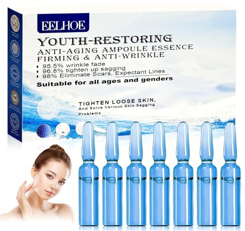 Fiale di Ceramide 7x2ml, Fiale per la cura del viso, Fiale con effetto lifting immediato, con Ceramide e Acido ialuronico, Fiale di Idratante, cura del giorno per uomo e donna