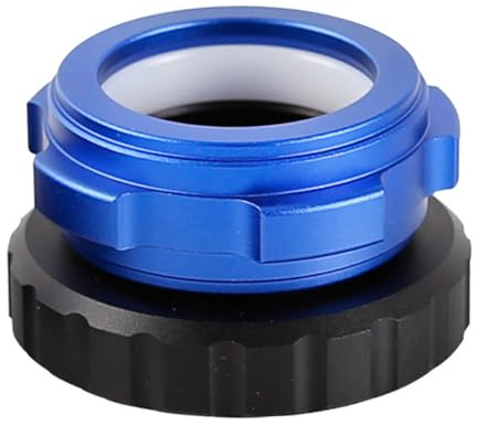 ACOLY Adattatore per oculare del telescopio, adattatore per interfaccia di blocco coassiale da M42 a 1,25 pollici, accessorio per astrofotografia in lega di alluminio (blu)