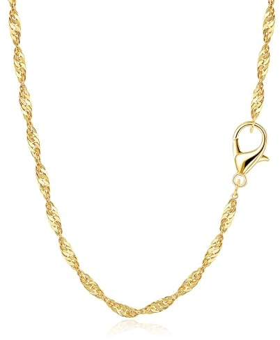 RMMD Gold Chain Necklace for Women - 18K Gold Plated Necklace Chain Dainty Gold Necklace for Women Jewellery Jewelry Gifts Size 18 Inch