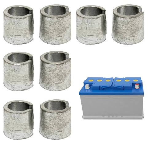 BaZuyunMd Batteriepoladapter, 8 Stück, Autobatterie Klemmen Konverter, Silber, für positive oder negative Elektroden