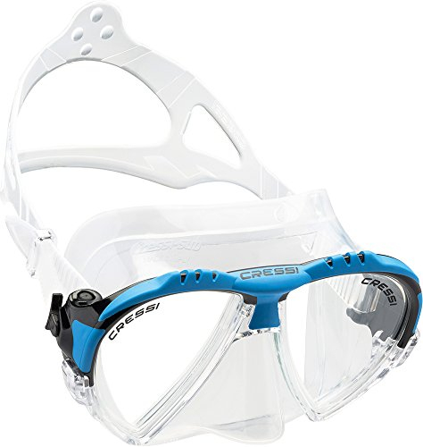 Cressi Matrix Tauchen Schnorcheln Maske, Transparent/Blau, Einheitsgröße