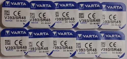 10 Stück Varta 393 Silberoxidbatterie