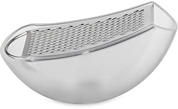 Alessi Parmenide AARU01 I- Reibe mit Design-Geldbörse, in Thermoplastischem Harz und Poliertem Stahl, Eis