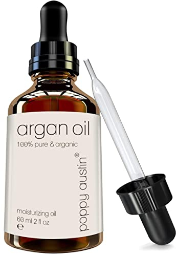 Arganöl Bio Kaltgepresst - RIESIG 60ml, 4x Mehr Nährstoffe, Vegan, Cruelty Free, 100% Reines, Organisch & Handgemacht - Beste Natürliche Feuchtigkeitspfle für Haare, Spliss, Trockene Haut & Gesicht