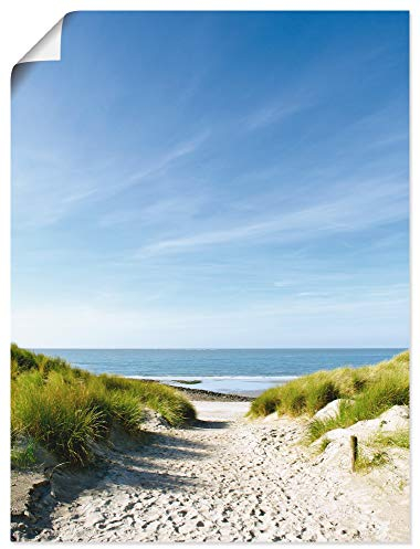 ARTLAND Wanddeko Poster & Kunstdrucke Wandposter 60x80 cm Strand Meer Küste Nordsee Sand Dünen Natur Landschaft Maritim T9EX