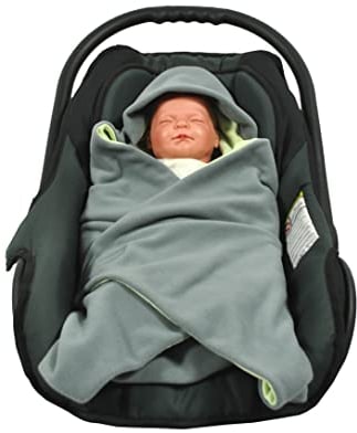 HOBEA-Germany – Einschlagdecke Fußsack für die Babyschale Sommer, Farben Sommerdecken:grau grün