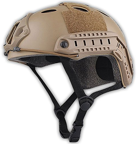 HANSTRONG GEAR Army Military Fast Helm PJ Typ Stil für Nahkampfschießen Airsoft Paintball (dunkle Erde)