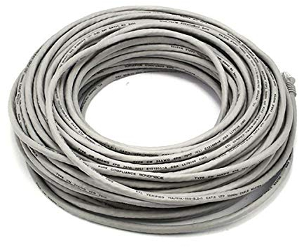 Monoprice Netzwerkkabel (UTP, 24 AWG, Cat6, 550 MHz, UTP, blankes Kupfer, 30 m) Grau