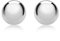CARISSIMA Women's 18 ct White Gold 3 mm Ball Polished Stud Earrings