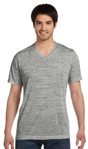BELLA+CANVAS Unisex Jersey Short-Sleeve V-Neck T-Shirt M White Marble