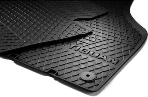 Volkswagen 5N106150282V Gummi Fußmatten Allwetterfußmatten 2X Gummimatten vorn, schwarz, mit Tiguan Schriftzug