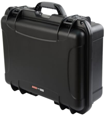 Gator Cases Custodia impermeabile nera a iniezione con inserto in schiuma personalizzata per mixer QSC Touchmix 16, GMIX-QSCTM16-WP