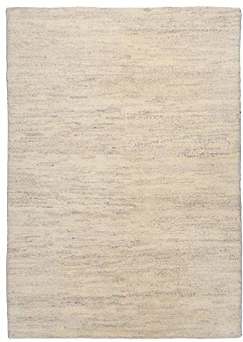 Theko | Teppich Royal Berber aus 100% nachhaltiger Schurwolle | mit Muster | handgeknüpft | Farbe: Melange | 90x160 cm