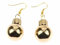 Miniblings Weihnachtsbaumkugeln Weihnachtsbaumkugel Ohrringe Miniblings Christbaumkugel Baumkugeln - Handmade Modeschmuck I Weihnachten Xmas gold golden - Ohrhänger Ohrschmuck vergoldet